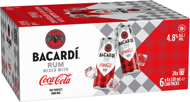 Bacardi & Coca Cola 4.8% Can 24X330ML