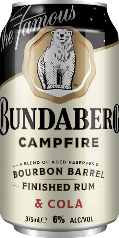 Bundy Campfire Bourbon Barrel & Zero Cola 6% Can 1X375ML
