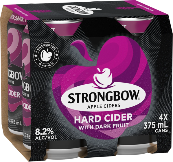 Strongbow Hard Cider Dark Fruit Can 4X375ML