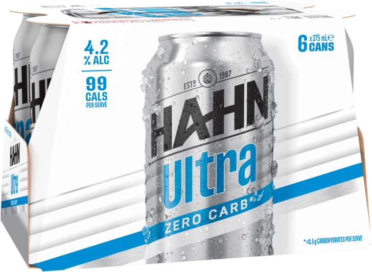 Hahn Ultra Zero Carb 4.2% Can 6X375ML
