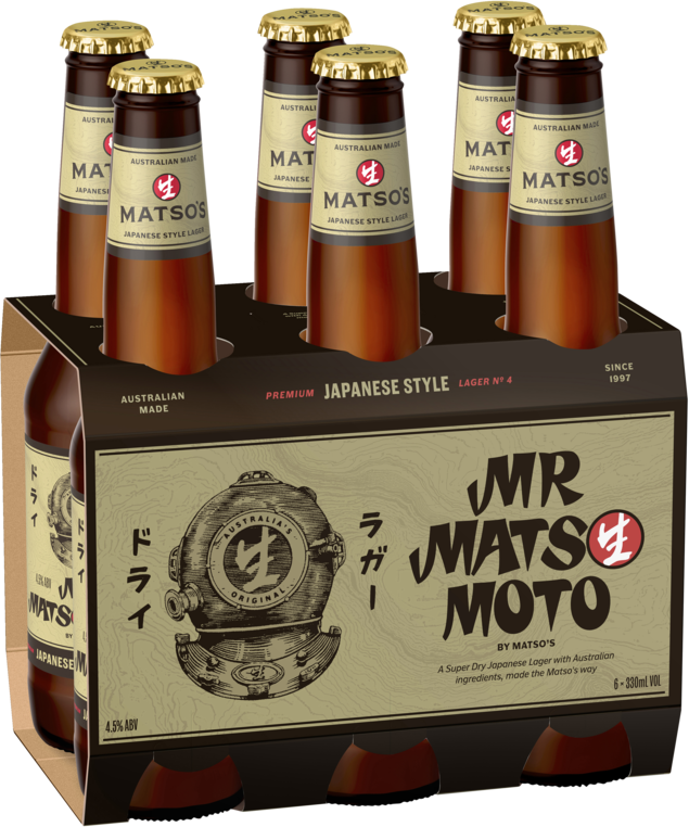 Mr Matsomotos Japanese Style Lager Bottle 6X330ML