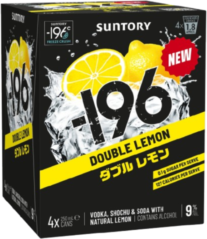 Suntory -196 Lemon Can 9% 4X250ML