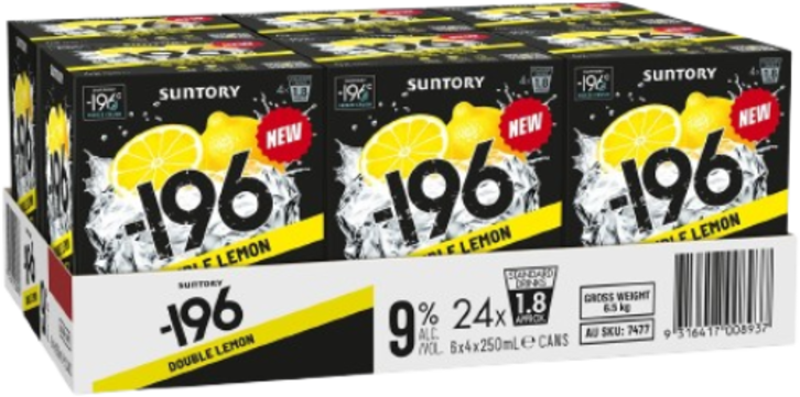 Suntory -196 Lemon Can 9% 24X250ML