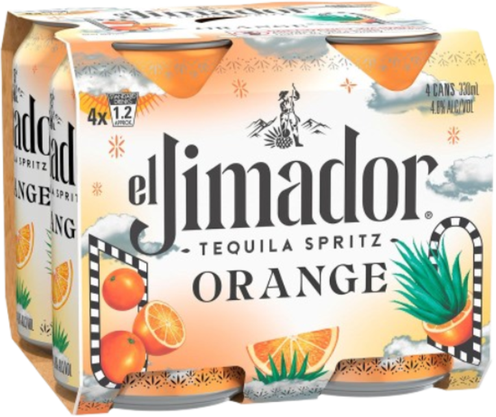 El Jimador Tequila Spritz Orange Can 4X330ML