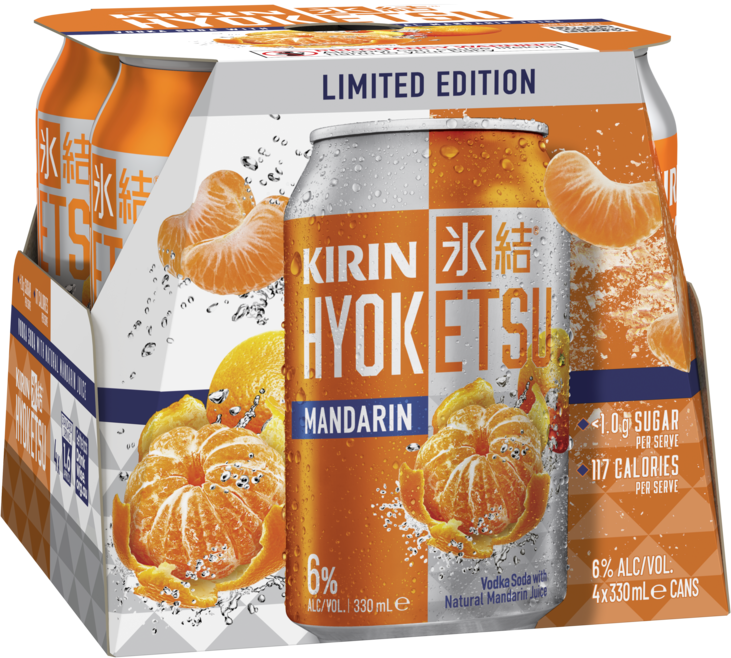 Kirin Hyoketsu & Mandarin 6% Can 4X330ML