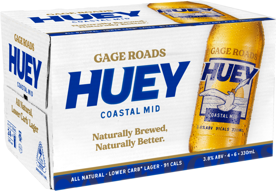 Gage Roads Huey Coastal Lager Bottle 24X330ML