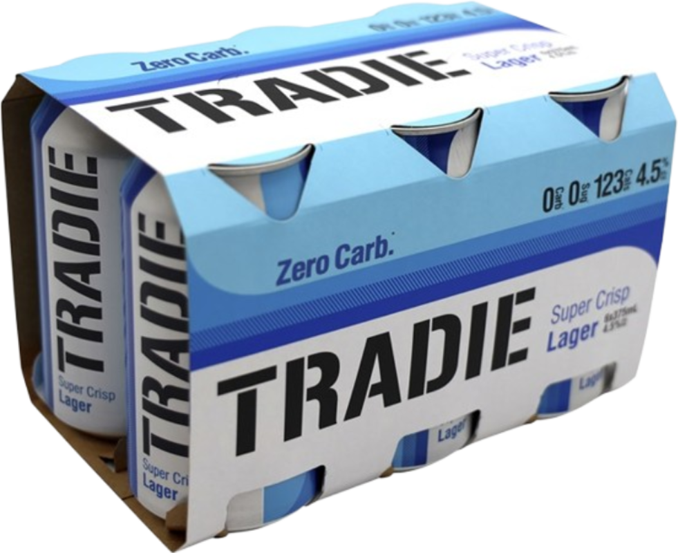 Tradie Zero Carb Super Crisp Can 6X375ML