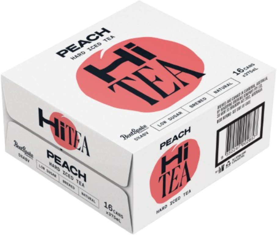 Bentspoke Hi Tea Peach Can 16X375ML