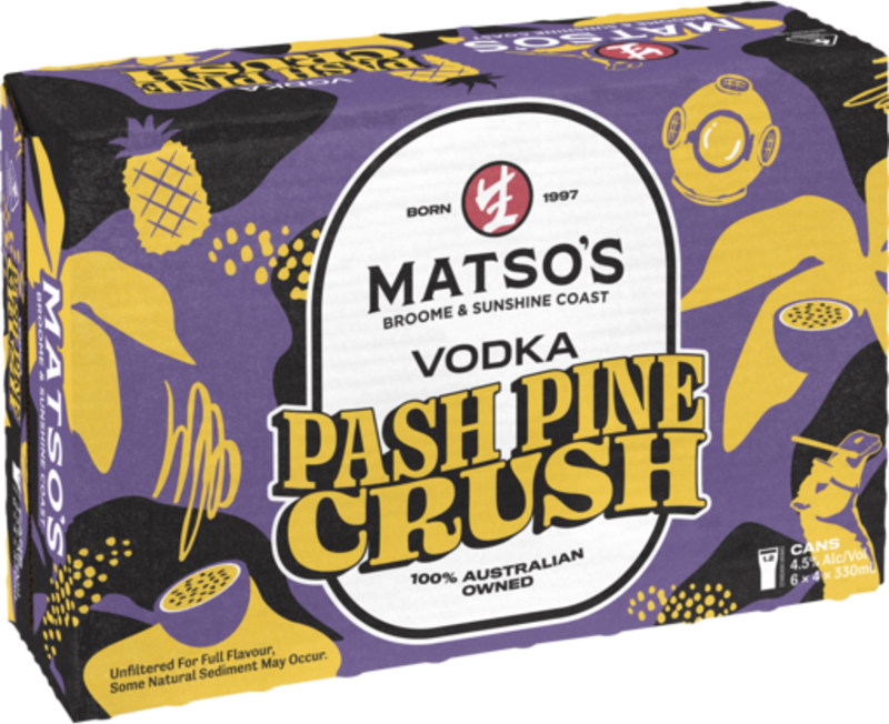 Matsos Vodka Pash Pine Crush Can 24X330ML