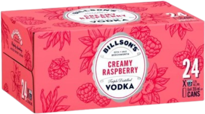 Billsons Vodka Creamy Raspberry Can 24X355ML