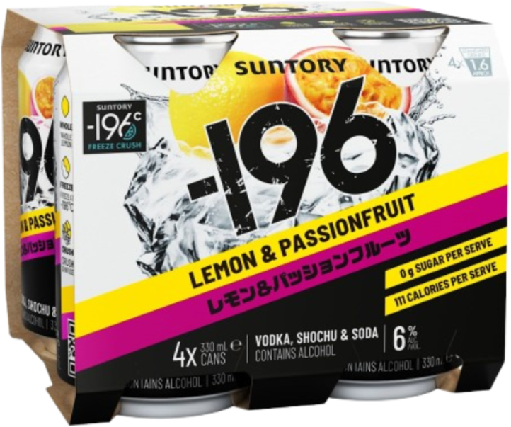 Suntory -196 Double Lemon Passionfruit 6% Can 4X330ML