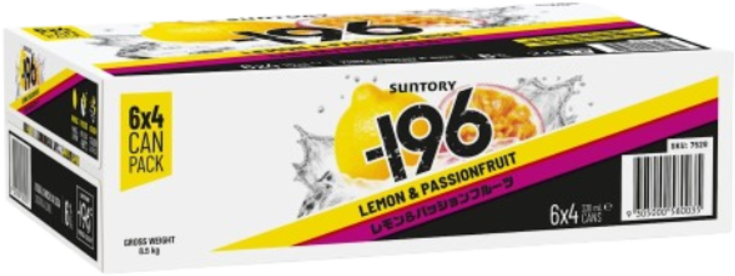 Suntory -196 Double Lemon Passionfruit 6% Can 24X330ML