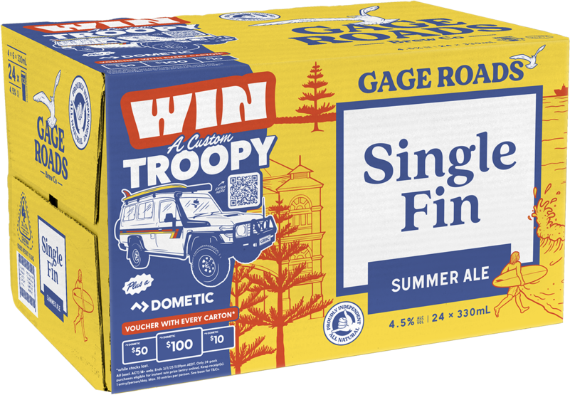 Gage Roads Single Fin Summer Ale Bottle 24X330ML
