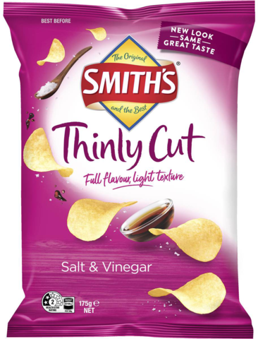 Smiths Thins Salt & Vinegar 175GM