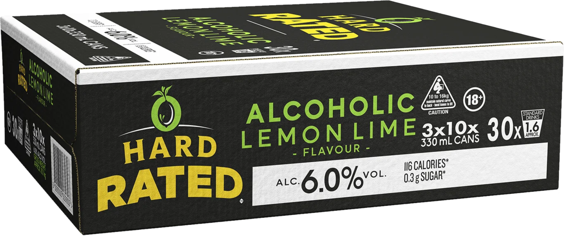 Hard Rated Lemon Lime 6% Can 3X10X330ML