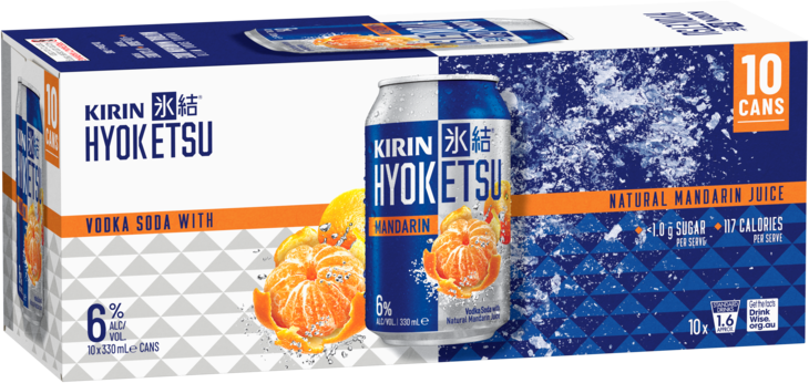 Kirin Hyoketsu & Mandarin 6% Can 10X330ML