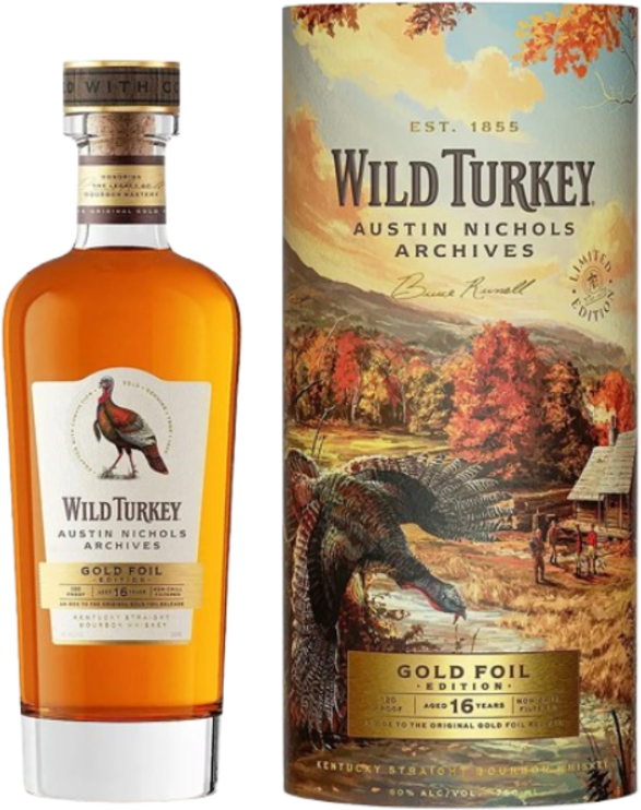 Wild Turkey Austin Nichols Archives Gold Foil Gift Box 750ML
