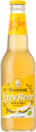 Bundaberg Lazy Bear Dry & Lime 3.5% Bottle 6X330ML
