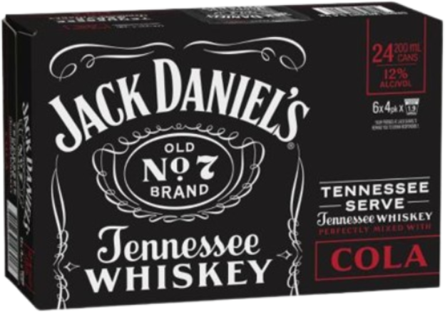 Jack Daniel's Tennessee Serve Cola 12% 24X200ML