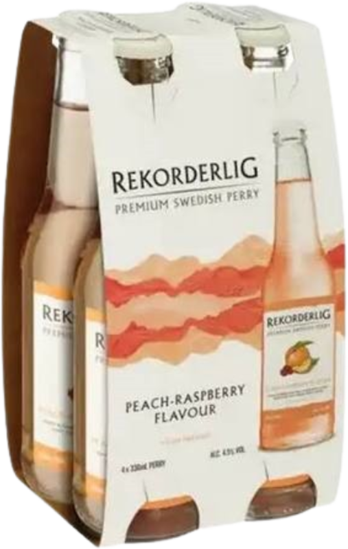 Rekorderlig Peach Raspberry Btl 4X330ML
