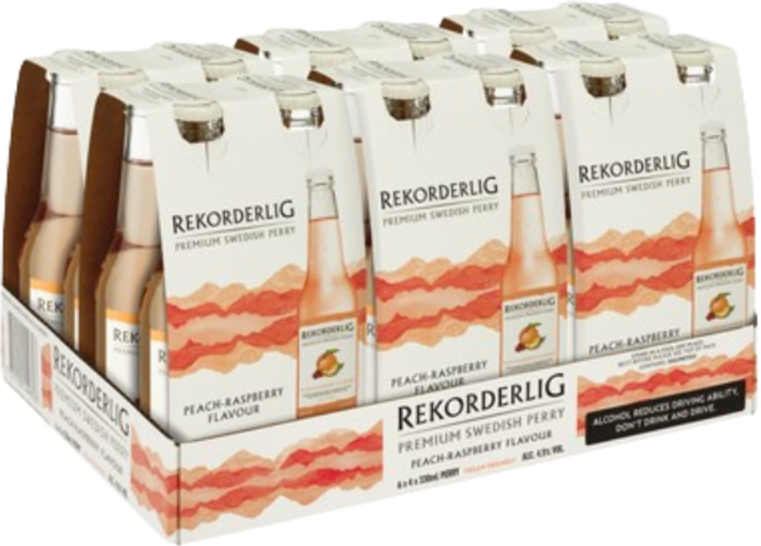 Rekorderlig Peach Raspberry Btl 24X330ML
