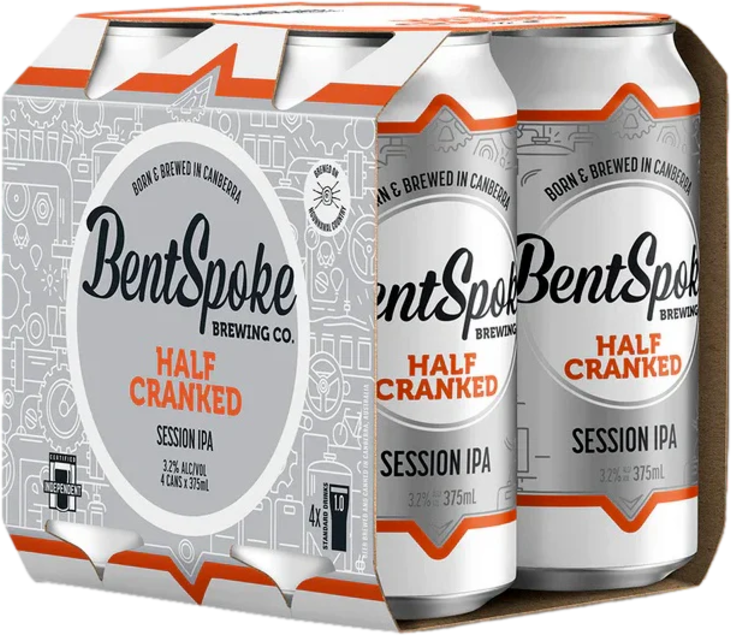 Bentspoke Half Cranked Session IPA 3.2% Can 4X375ML