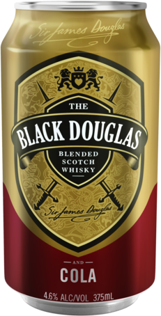The Black Douglas Blended Scotch And Cola 4.4% 10 X 375ML Can