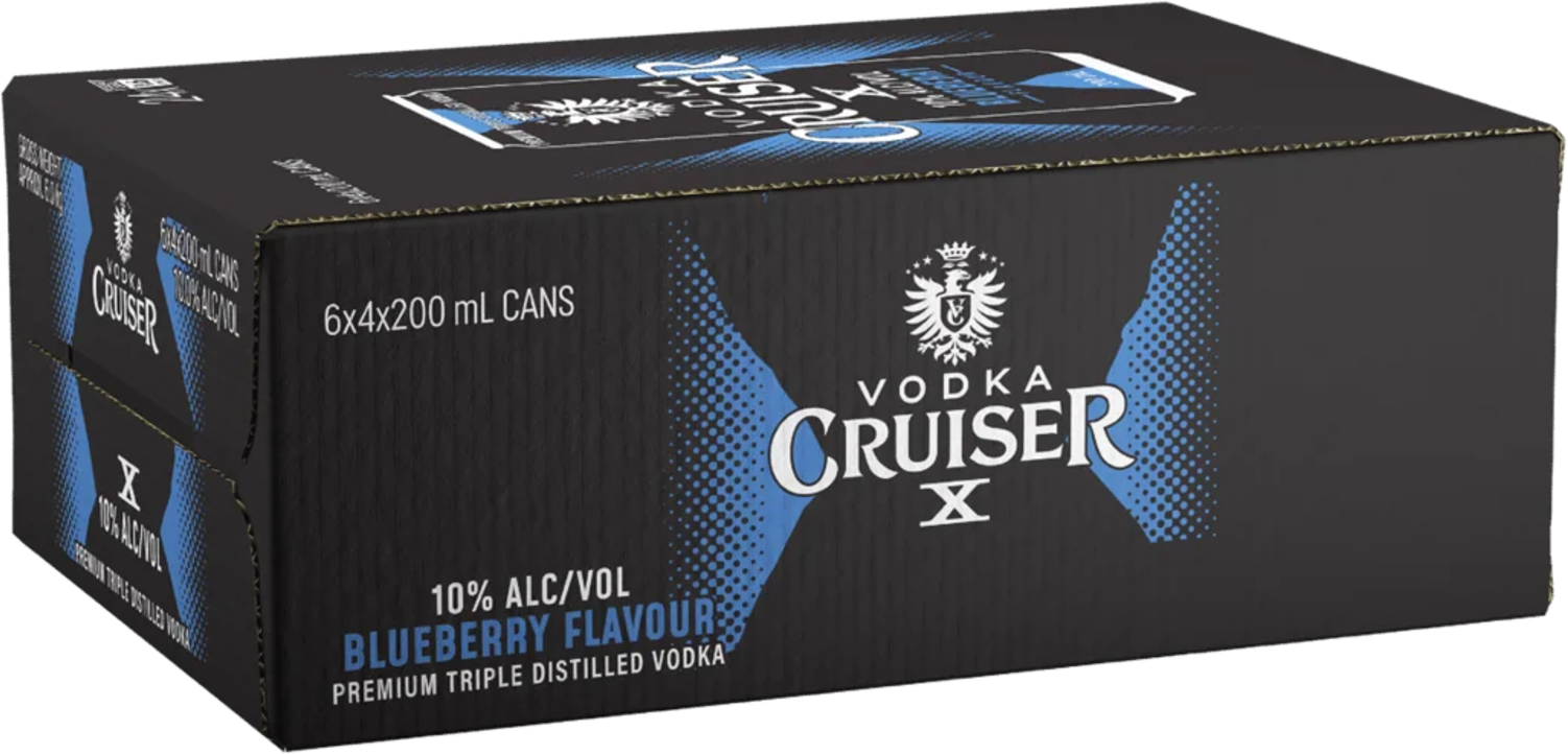 Vodka Cruiser Blueberry 10% Can 24X200ML