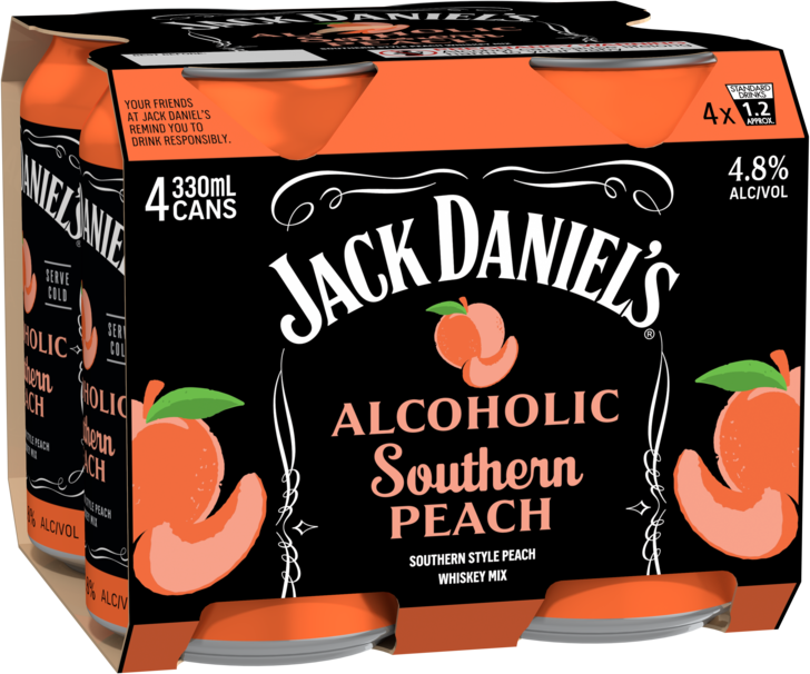 Jack Daniel's Southern Flavours Peach Can 4X330ML