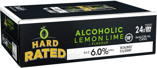 Hard Rated Lemon Lime 6% Can 24X330ML