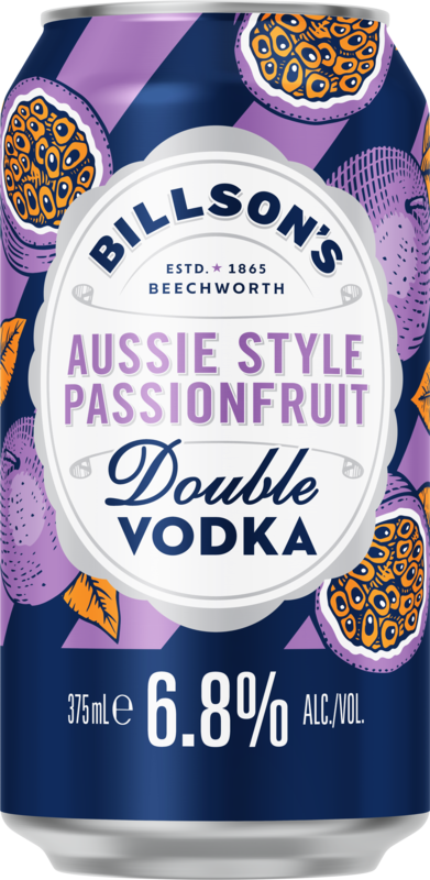 Billsons Aussie Style Passionfruit Double Vodka 6.8% Can 1X375ML