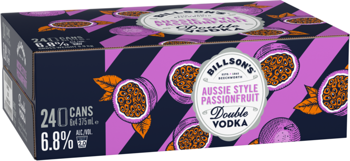 Billsons Aussie Style Passionfruit Double 6.8% Can 24X375ML