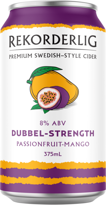 Rekorderlig Dubbel 8% Passionfruit Mango Can 1X375ML