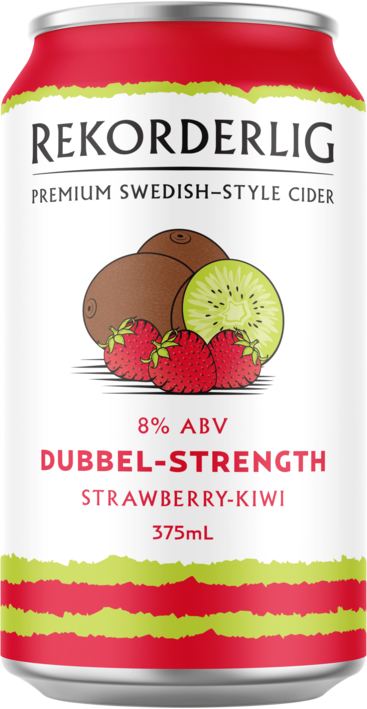Rekorderlig Dubbel 8% Strawberry Kiwi Can 1X375ML