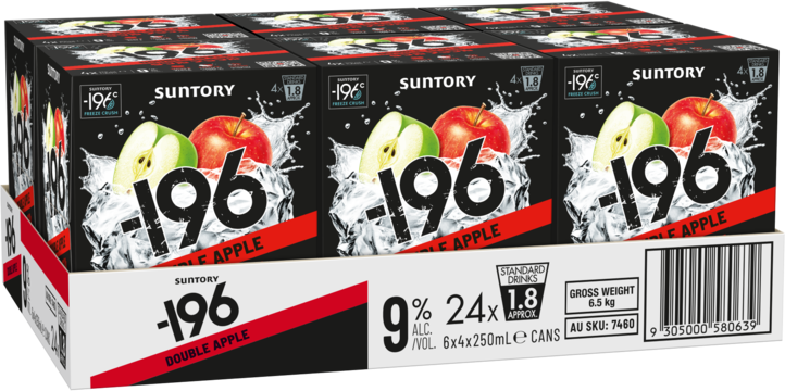 Suntory -196 Double Apple 9% Can 24X250ML