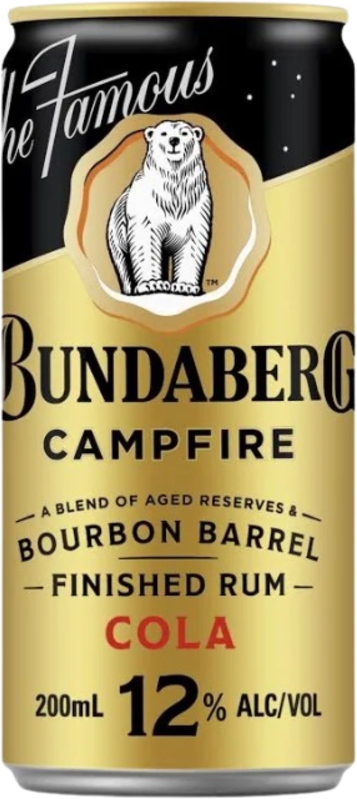 Bundy Campfire Bourbon Barrel & Cola 12% Can 24X200ML