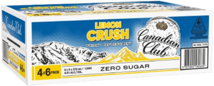 C/club Zero Citrus Lemon Crush Can 1X375ML