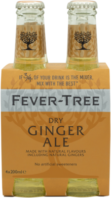 Fever Tree Ginger Ale Bottle 4X200ML