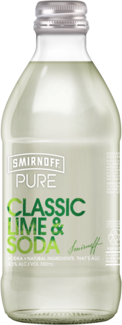 Smirnoff Pure Lime & Soda Can 3X10X330ML
