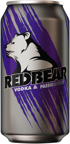 Red Bear Vodka & Passionfruit 4.0% 6 X 375ML Can