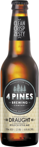 4 Pines Draught Bottle 24X330ML