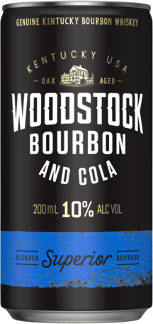 Woodstock Bourbon & Cola 10% Can 4X200ML