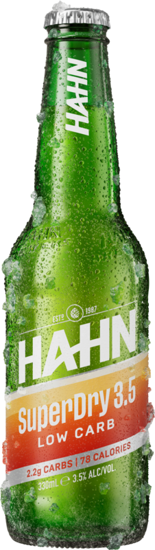 Hahn Super Dry 3.5% Bottle 24X330ML