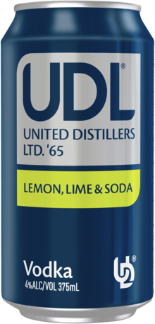 UDL Lemon Lime Soda 4% Can 10X375ML