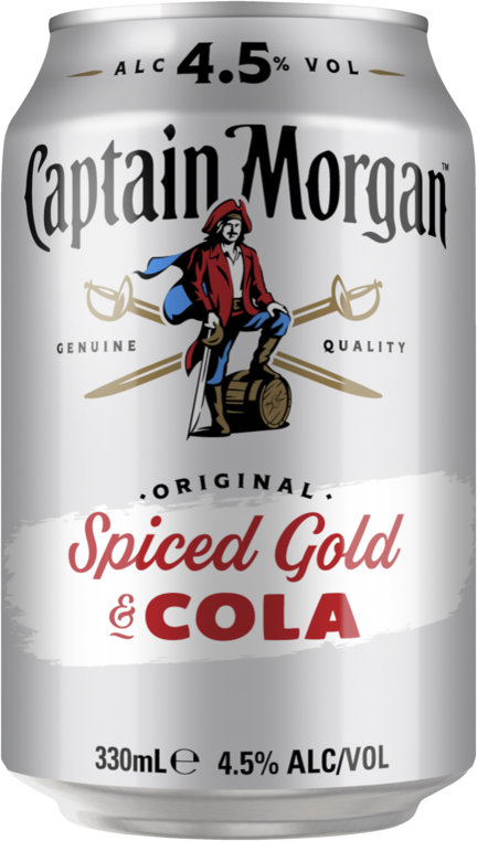 Captain Morgan Rum & Cola 4.5% Can 1X330/375ML