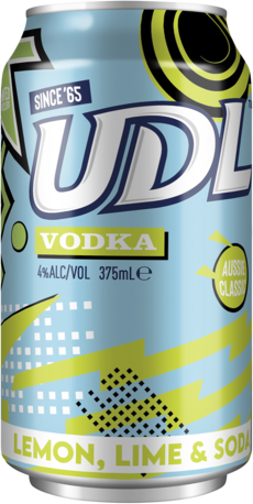  UDL Vodka Lemon Lime & Soda Can 6X375ML
