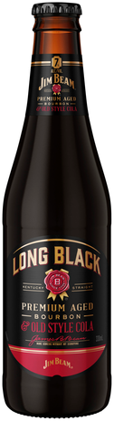 Jim Beam Long Black Bourbon & Cola 7% Bottle 4X330ML