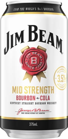 Jim Beam White Label Bourbon & Cola 3.5% Can 6X375ML