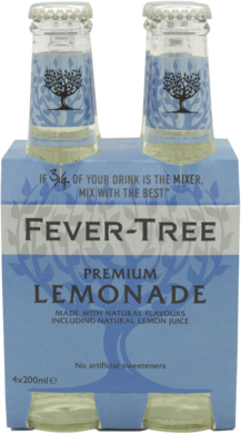 Fever Tree Premium Lemonade Bottle 4X200ML