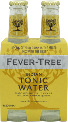 Fever Tree Light Indian Tonic Water Bottle 4X200ML